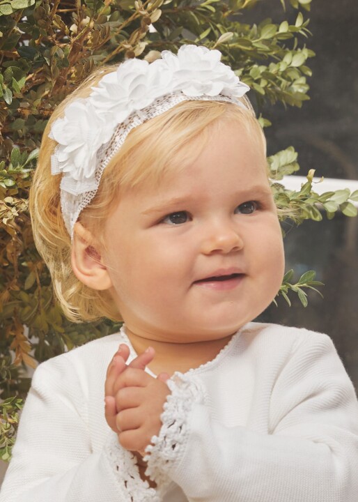 Kız Çocuk Saç Bandı-Krem 