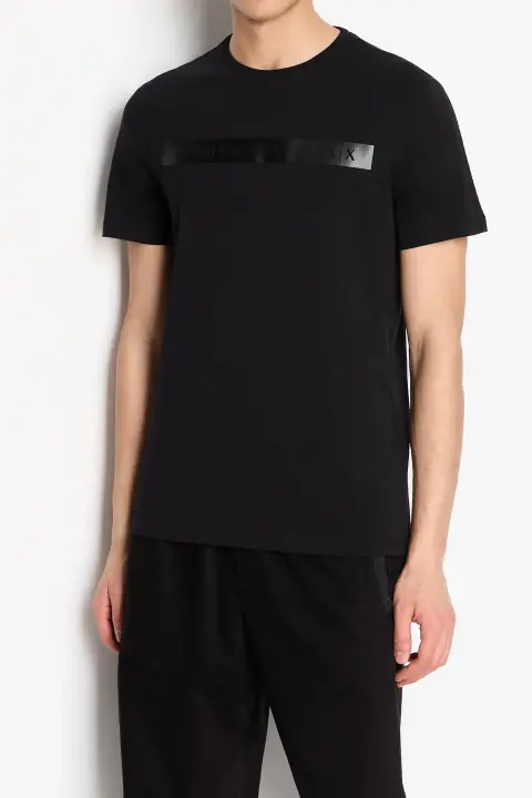 Bisiklet Yaka Erkek T-Shirt-Siyah 