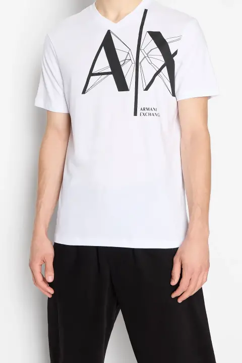 Erkek Bisiklet Yaka T-Shirt-Beyaz 