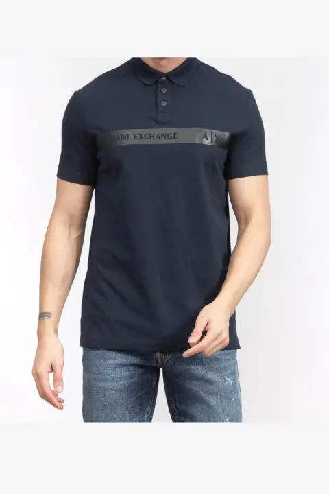 Erkek Polo Yaka T-Shirt Armani Exchange - Lacivert 