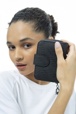 Graffiti Kadın Cüzdan-Siyah 