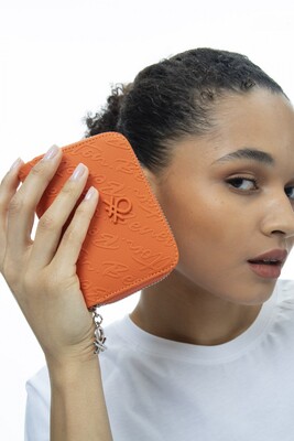 Graffiti Kadın Cüzdan-Turuncu 