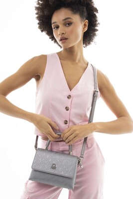 Graffiti Kadın El Ve Omuz Çantası-Bnt_1061-Platin 