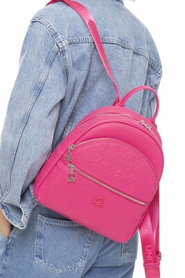 Graffiti Kadın Sırt Çantası-Fuşya 