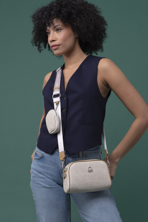 Benetton Kadın Çapraz Çanta - Bej Camel 