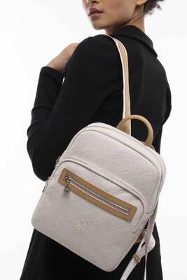 Kadın Graffiti Sırt Çantası Bnt_1048- Bej-A.Camel 