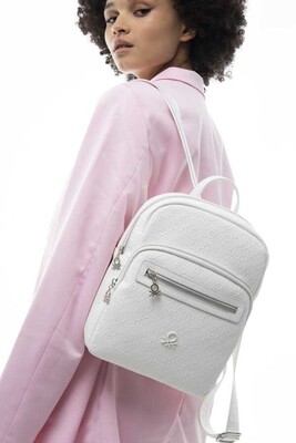 Kadın Graffiti Sırt Çantası Bnt_1048-Beyaz 