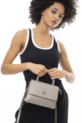 Kadın Grafiti El Çantası - Altın 