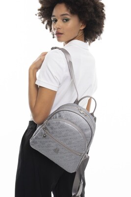 Kadın Grafiti Sırt Çantası - Platin 