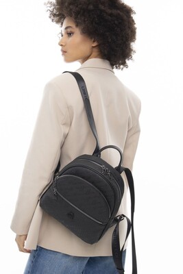 Kadın Grafiti Sırt Çantası - Siyah 