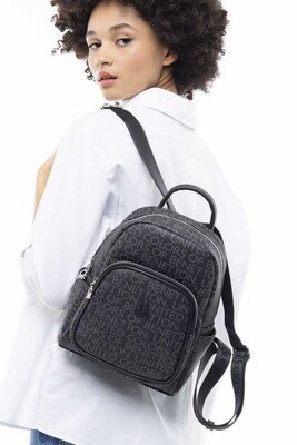 Monogram Sırt Çantası Bnt_917-Siyah 