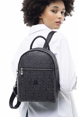 Monogram Sırt Çantası Bnt_946-Siyah 