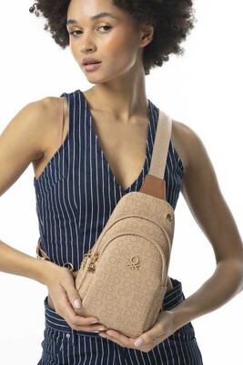 Monogram Vücut Çantası Bnt_954-A.Camel-Camel 