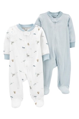 Layette Erkek Bebek 2'Li Tulum Set 