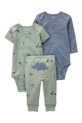 Layette Erkek Bebek 3'Lü Alt Üst Set 
