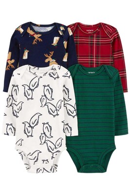 Layette Erkek Bebek 4'Lü Body Set 