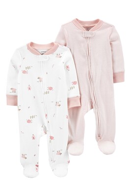 Layette Kız Bebek 2'Li Tulum Set 