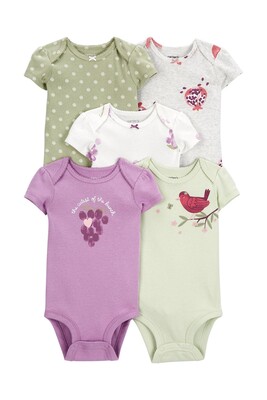 Layette Kız Bebek 5'Li Body Set 