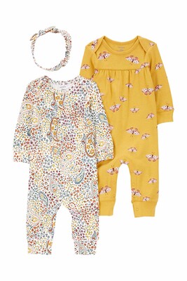 Layette Kız Bebek Tulumlu Set 