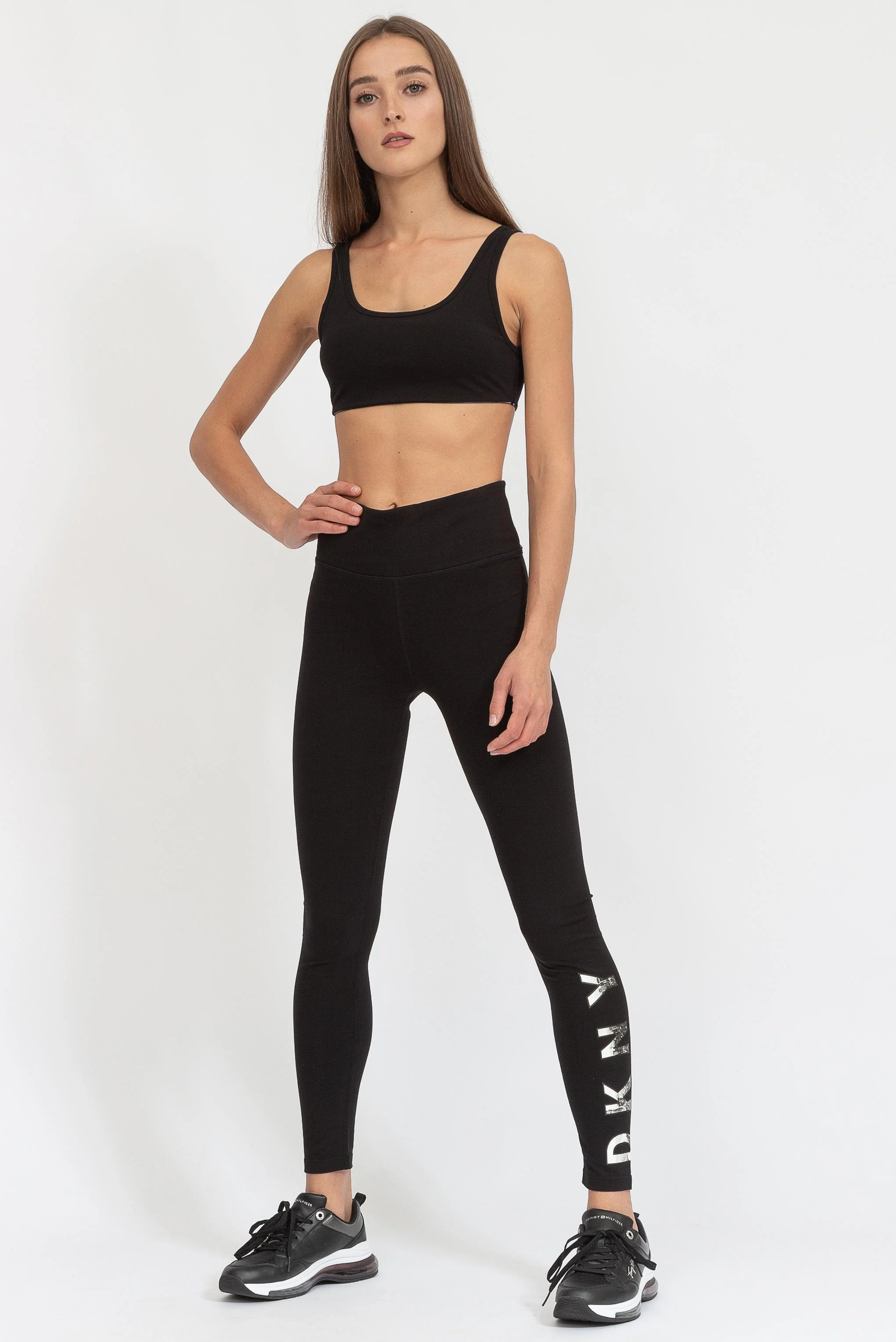 Fl Legging W/ Logo Kadın Tayt-Siyah 