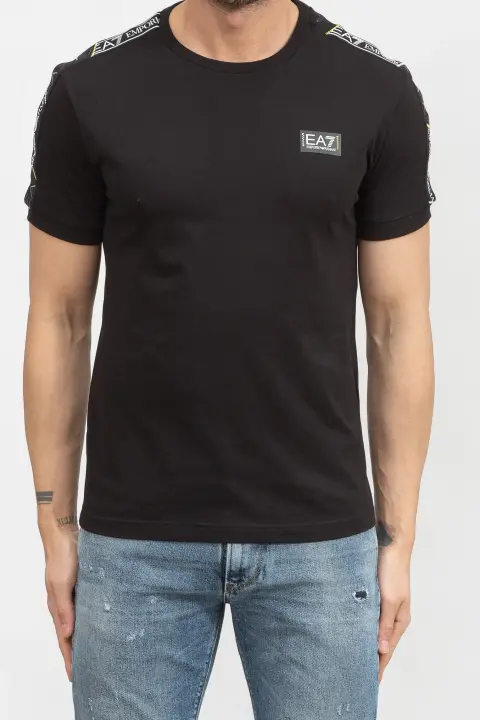 Bisiklet Yaka Erkek T-Shirt-Siyah 