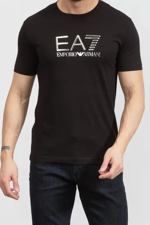 Bisiklet Yaka Erkek T-Shirt-Siyah 