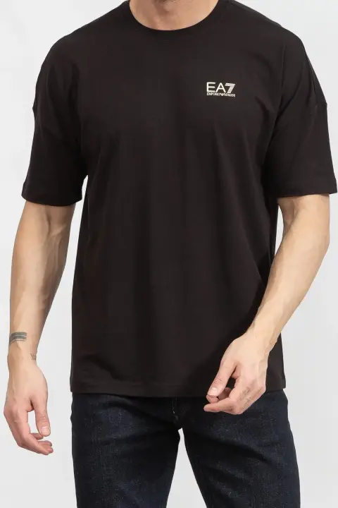 Bisiklet Yaka Erkek T-Shirt-Siyah 