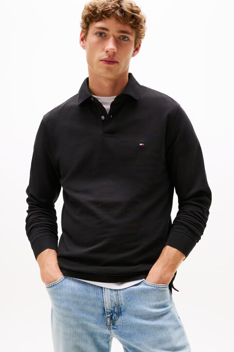 Erkek 1985 Regular Fit Uzun Kollu Polo T-Shirt - Siyah 