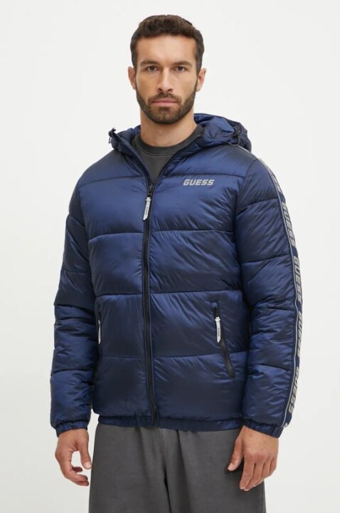 Erkek Arlo Padded Kolları Logolu Mont - Lacivert 