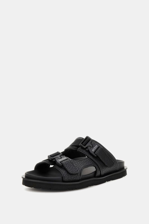 Erkek Bahamas Double Strap Terlik - Siyah 