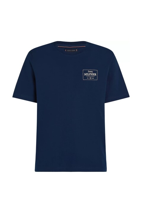 Erkek Baskılı Logo T-Shirt - Lacivert 