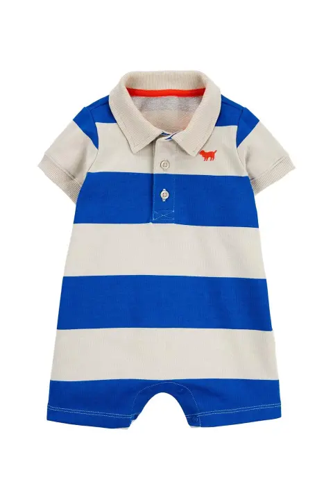 Erkek Bebek Kısa Tulum 