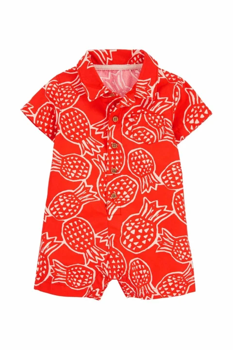 Erkek Bebek Kısa Tulum 