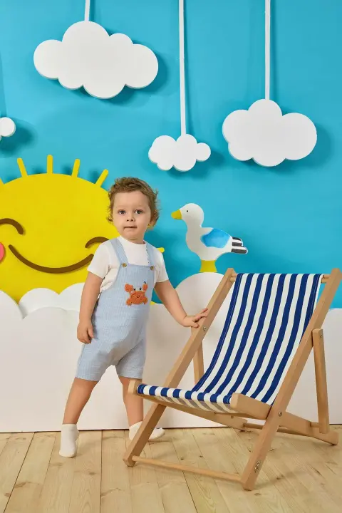 Erkek Bebek Salopet Set 