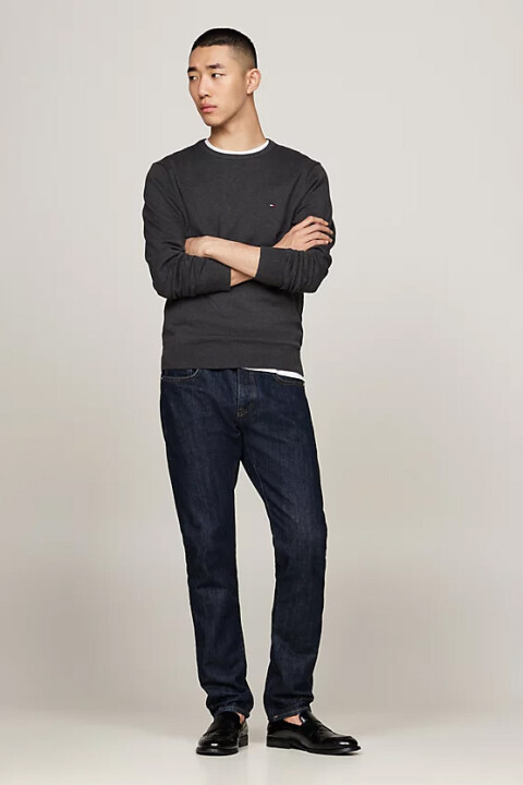 Erkek Bisiklet Yaka Kazak - Gri 