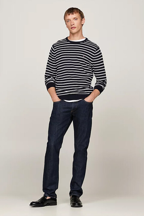 Erkek Bisiklet Yaka Kazak - Lacivert 