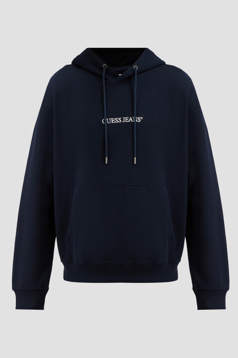 Erkek Bisiklet Yaka Logolu Sweatshirt - Lacivert 