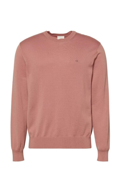 Erkek Bisiklet Yaka Supima Pamuklu Triko Kazak - Gül Kurusu 