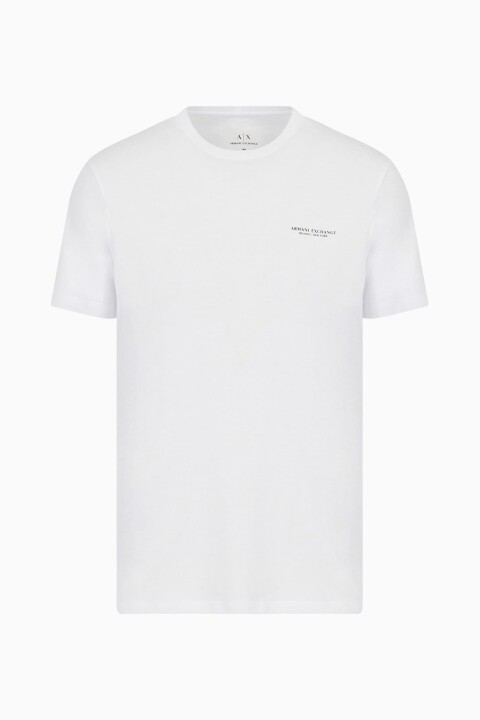 Erkek Bisiklet Yaka T-Shirt - Beyaz 