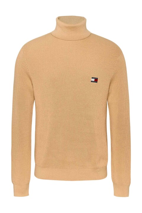 Erkek Boğazlı Kazak - Bej 