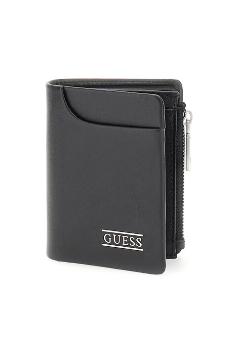 Erkek Boston Bifold Top ZI Cüzdan - Siyah 