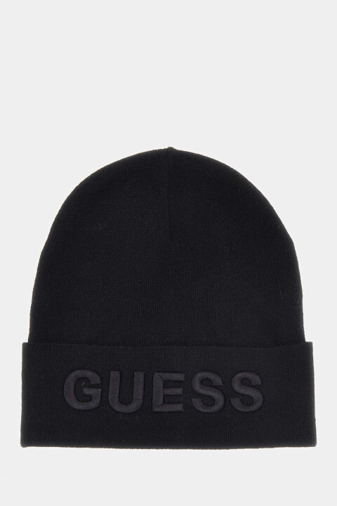 Erkek Büyük Logo Bere - Siyah 