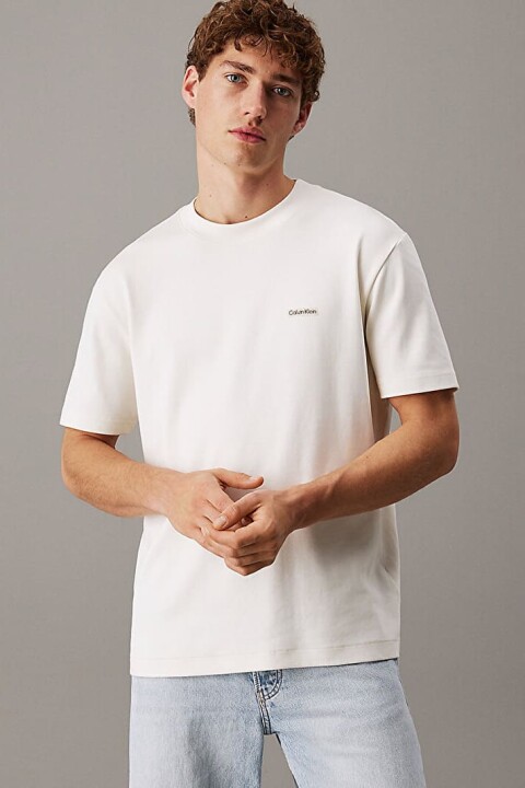 Erkek Calvin Klein Mini Label T-Shirt - Beyaz 