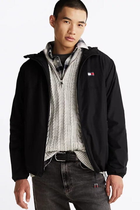 Erkek Chicago Rüzgarlık Mont - Siyah 