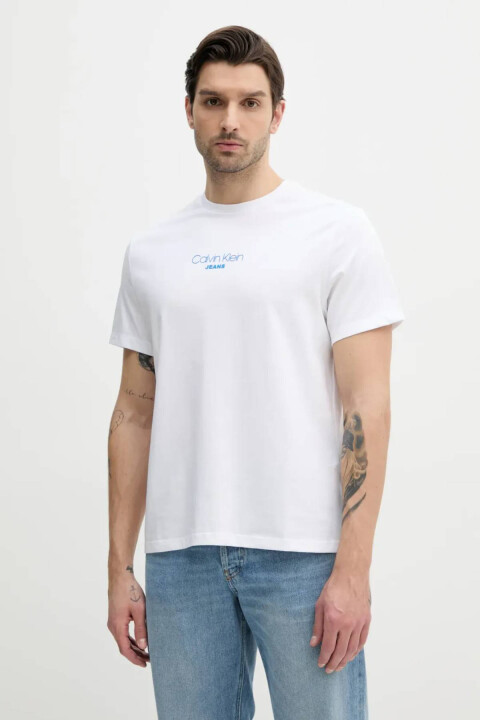 Erkek Ck Acid Wash 20s T-Shirt - Beyaz 