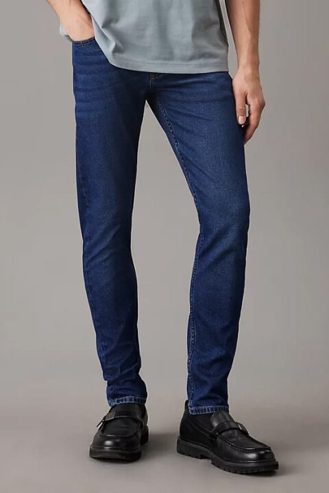Erkek Ck Dar Paça Jean - Koyu Mavi 