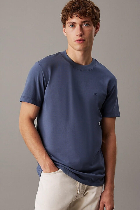 Erkek Ck Heavy Jersey T-Shirt - Mavi 