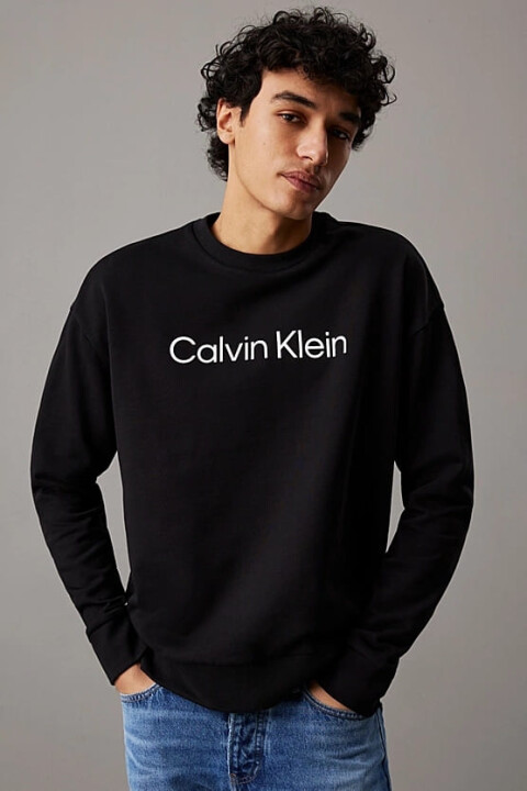 Erkek Ck Hero Logo Comfort Sweatshirt - Siyah 