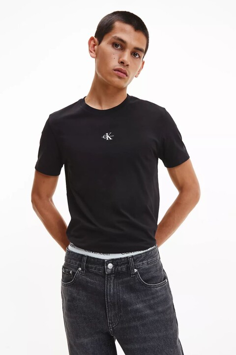 Erkek Ck Mıcro Monologo T-Shirt - Siyah 