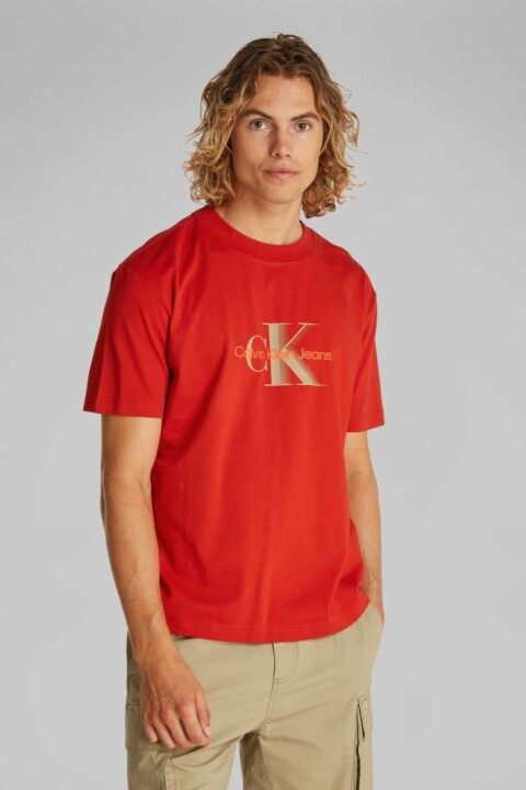Erkek Ck Monologo T-Shirt - Kırmızı 